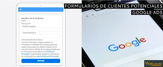 Extension de formulario de clientes potenciales Google Ads