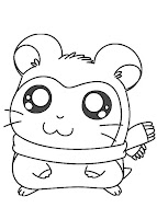 Hamtaro para pintar gratis