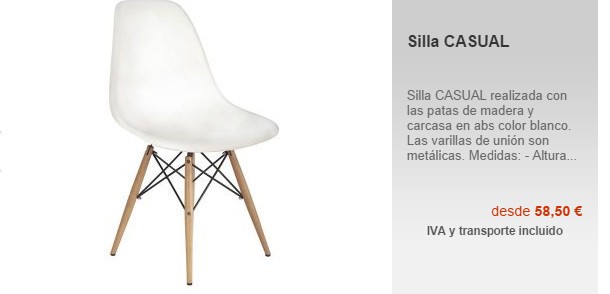 Réplica silla Eames