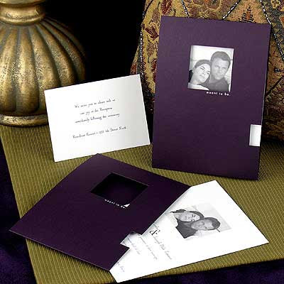 plum wedding invitations