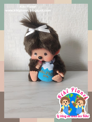 kiki monchhichi doll badge chausson doll