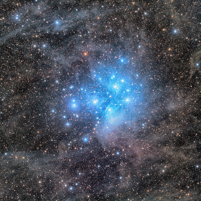 Pleiades — blue lagoon of stellar seas. Article on astronomy by Andrey Klimkovsky
