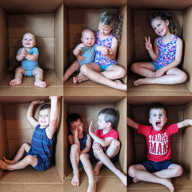 moving photos, kids in box photos,