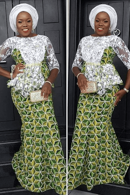 Latest Lace Gown Styles in Ankara Styles 2022.