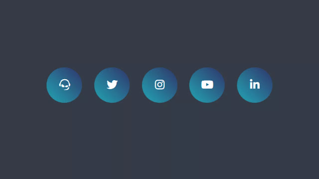 Animated Gradient Social Media Buttons