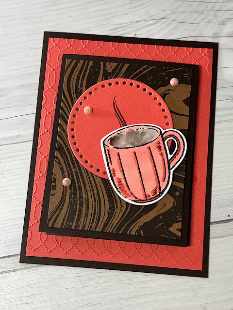 Fun fold greeting card using the Little Latte Suite Collection