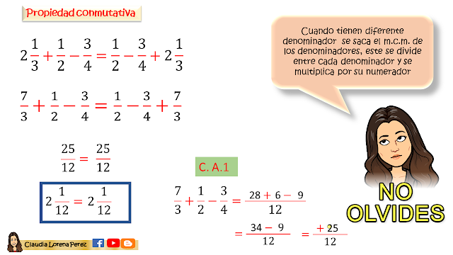 PROPIEDAD CONMUTATIVA CON RACIONALES