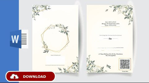 Download Undangan Pernikahan Simple Elegan Dengan Word Templatekita Com