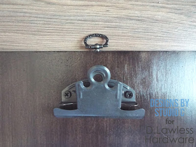 decorative clipboard - add the jewelry box pull