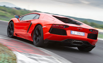 2012 Lamborghini Aventador LP700-4 Rear Angle View