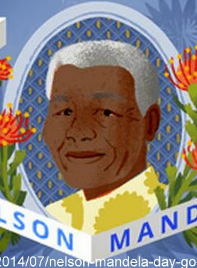 NELSON MANDELA DAY Google Doodle 18 July em HOMENAGEM aos 96 Anos de Nascimento e Dia Internacional do MANDELA Julho