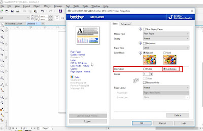 Cara Print Objek Lanscape Dengan CorelDRAW