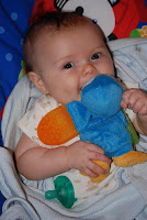 Hailey playing with her duckie