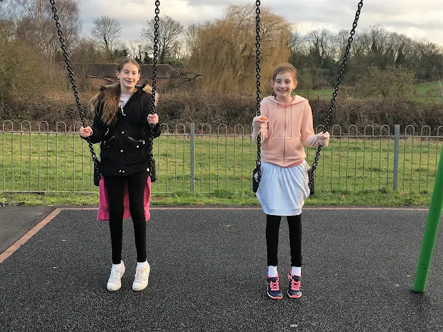 Stephs Two Girls on swings
