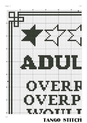 Adulting funny quote cross stitch hand embroidery pattern - Tango Stitch