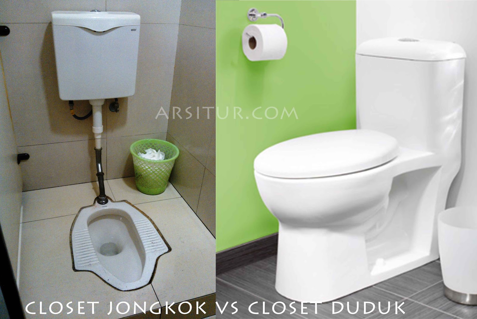 Perbandingan Closet Jongkok vs Closet Duduk