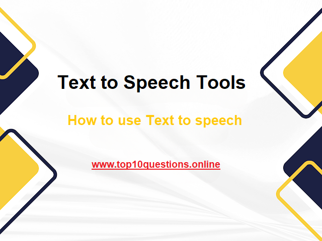 Text to speech Tools 2024