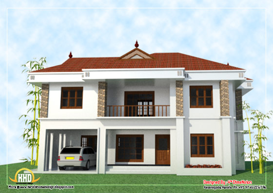 2 Story house elevation - 2743 Sq. Ft. (255 Sq. M.)(305 Square Yards) - March 2012