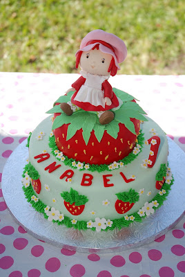 Strawberry Birthday Cake on Top Of The Tier Cake Shop  Anabel S 1st Birthday Party