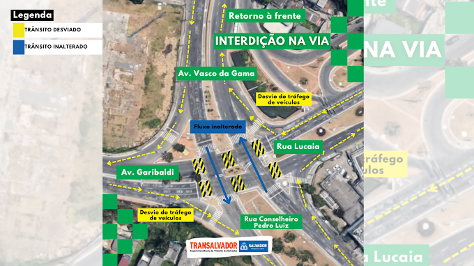 Trânsito segue interditado em trecho da Rua Lucaia, no Rio Vermelho