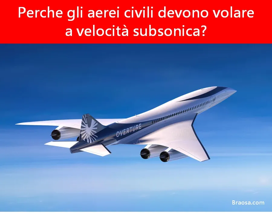 Perchè gli aerei di linea commerciali vola a velocità inferiore a quella del suono