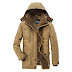 Mens Thick Fleece Winter Coat Hooded