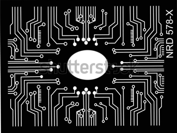 illustration design vector art electronic circuit