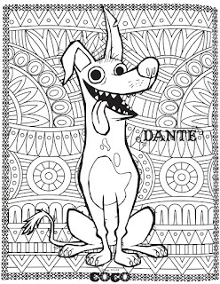 Coco coloring pages | Coco movie coloring mandala