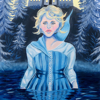 Blue Maiden acrylic painting