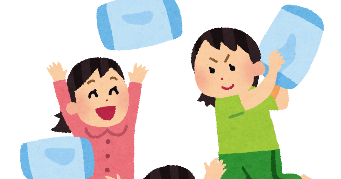 枕投げのイラスト かわいいフリー素材集 いらすとや 枕投げのイラスト かわいいフリー素材集 いらすとや