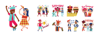 Carnival Facebook Stickers