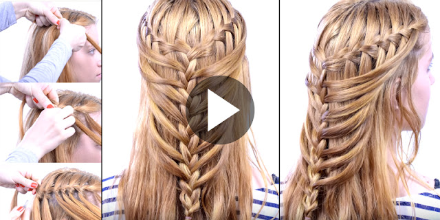 Learn - How To Create Waterfall Braid Into Mermaid Braid, See Full Tutorial