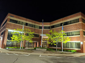 Franklin Municipal Building at night