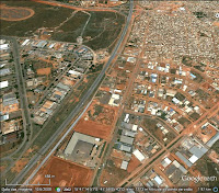 Via Estrutural com Cidade do Automóvel, SIA e Cidade Estrutural - Imagem: Google Earth