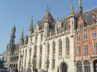 Bruges City Hall in the Centre of Bruges