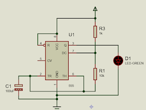 Turning on the LED Alternately Using NE555