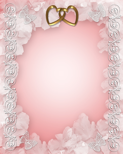 Photo Collection Background Undangan Pernikahan Pink