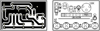 Layout PCB VU Meter LB1403