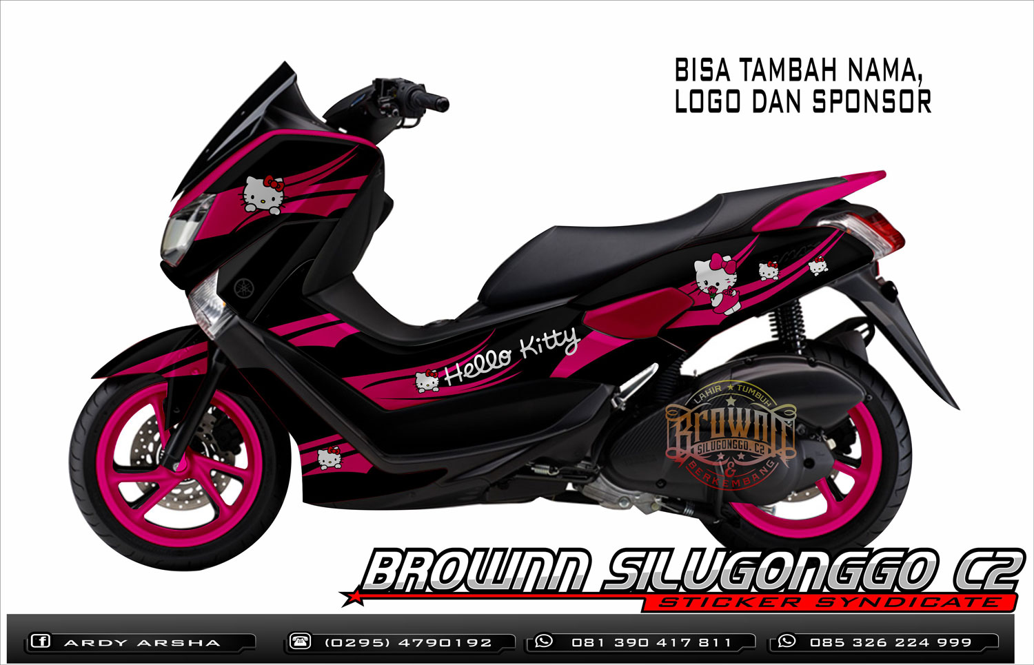 Brownn Silugonggo C2 Sticker Syndicate Cutting Sticker Yamaha Nmax