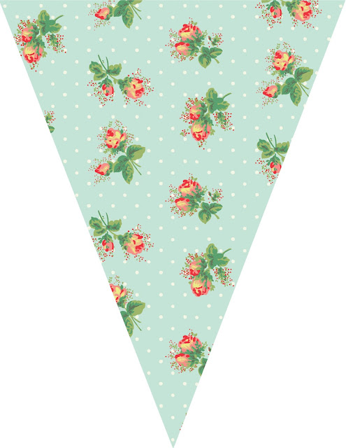 Just Peachy Designs: Free Floral Bunting Printable