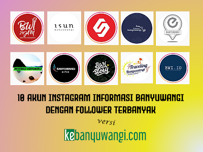 10 Akun Instagram Informasi Banyuwangi dengan Follower Terbanyak