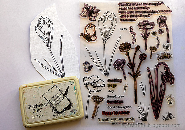 Layers of ink - Stray Embossing Powder Video Tutorial by Anna-Karin Evaldsson. Simon Says Stamp Thoughtful Flowers.