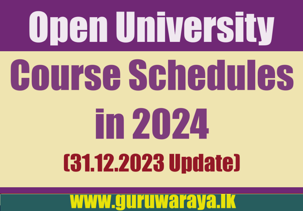 Open University Course Schedules in 2024 