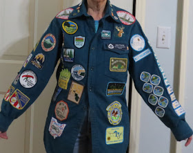 jacket covered with embroidered patches