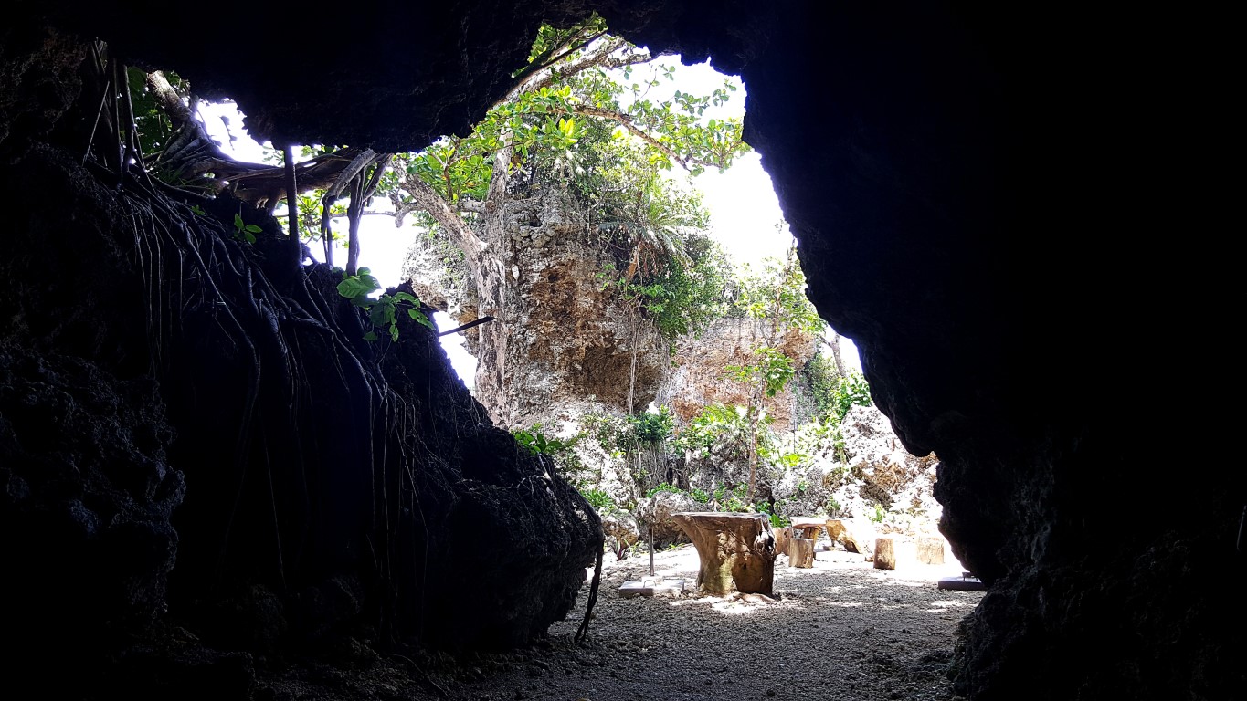 the cave-like picnic areas with a view of the sea at Canhugas Nature Park in Hernani Eastern Samar