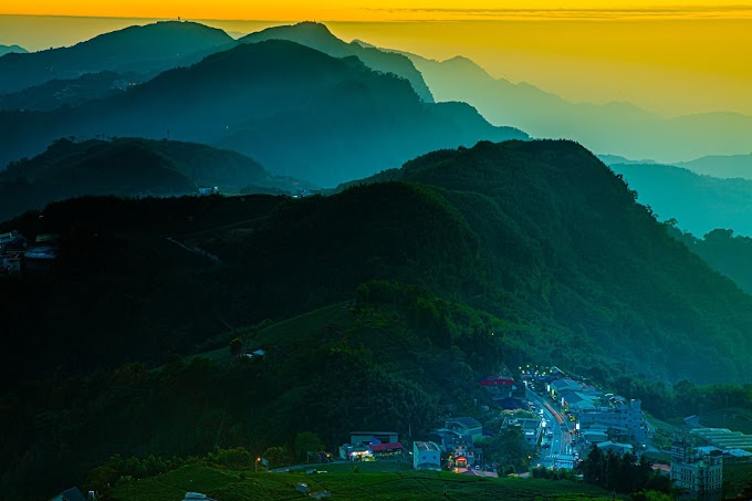 Sunset in Alishan , Taiwan