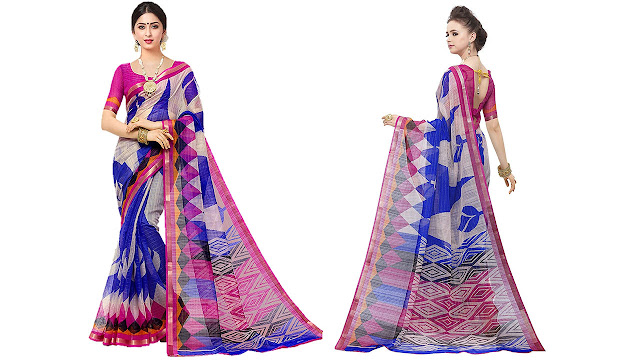 Miraan Women's Silk Saree With Blouse Piece