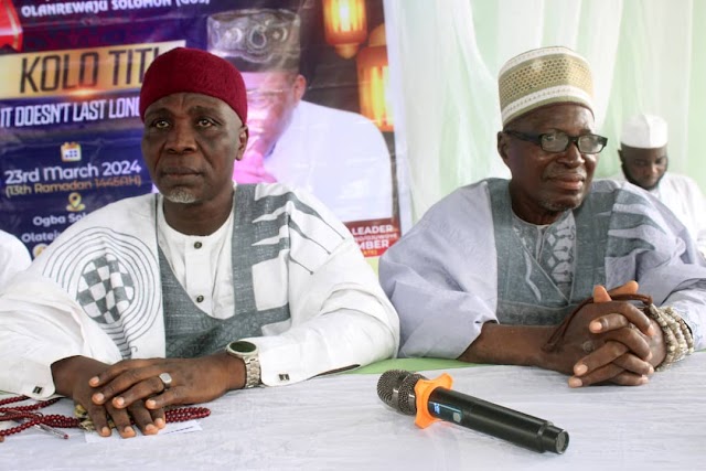 Ideal Youth Holds Ramadan Lecture For Senator Ganiyu O. Solomon