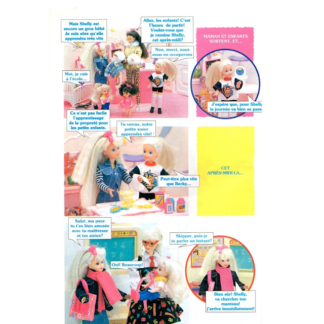 Deuxième page du roman-photos de Barbie, Shelly à l'heure du pot.