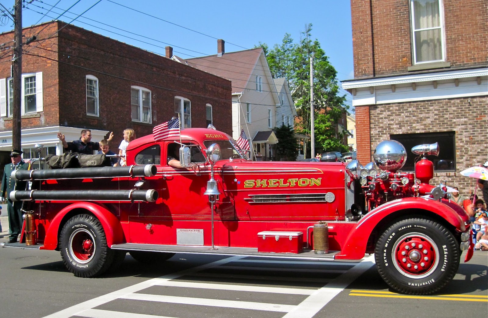 classic Shelton Fire Department truck makes an appearance.